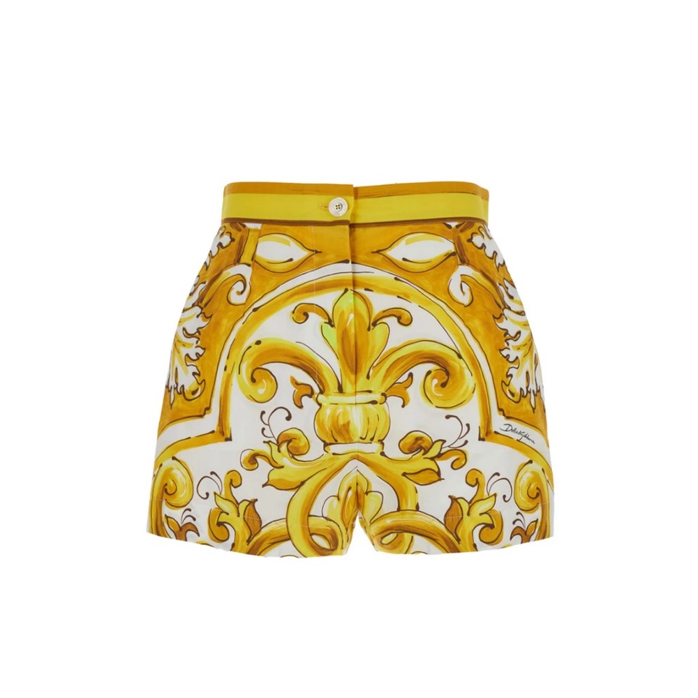 Dolce & Gabbana Majolica-Printed Poplin Shorts